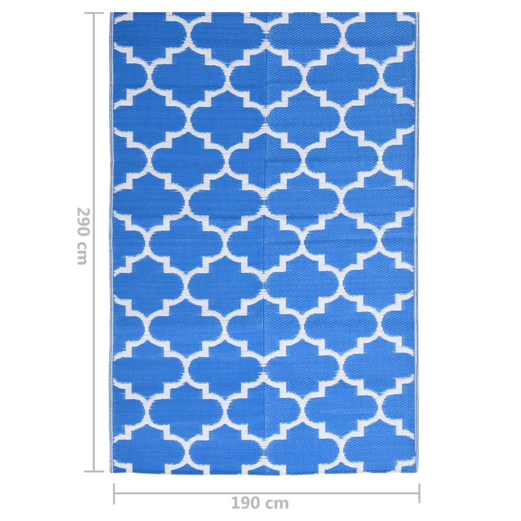 Buitenkleed Arakil 190X290 Cm Polypropeen Blauw Blauw