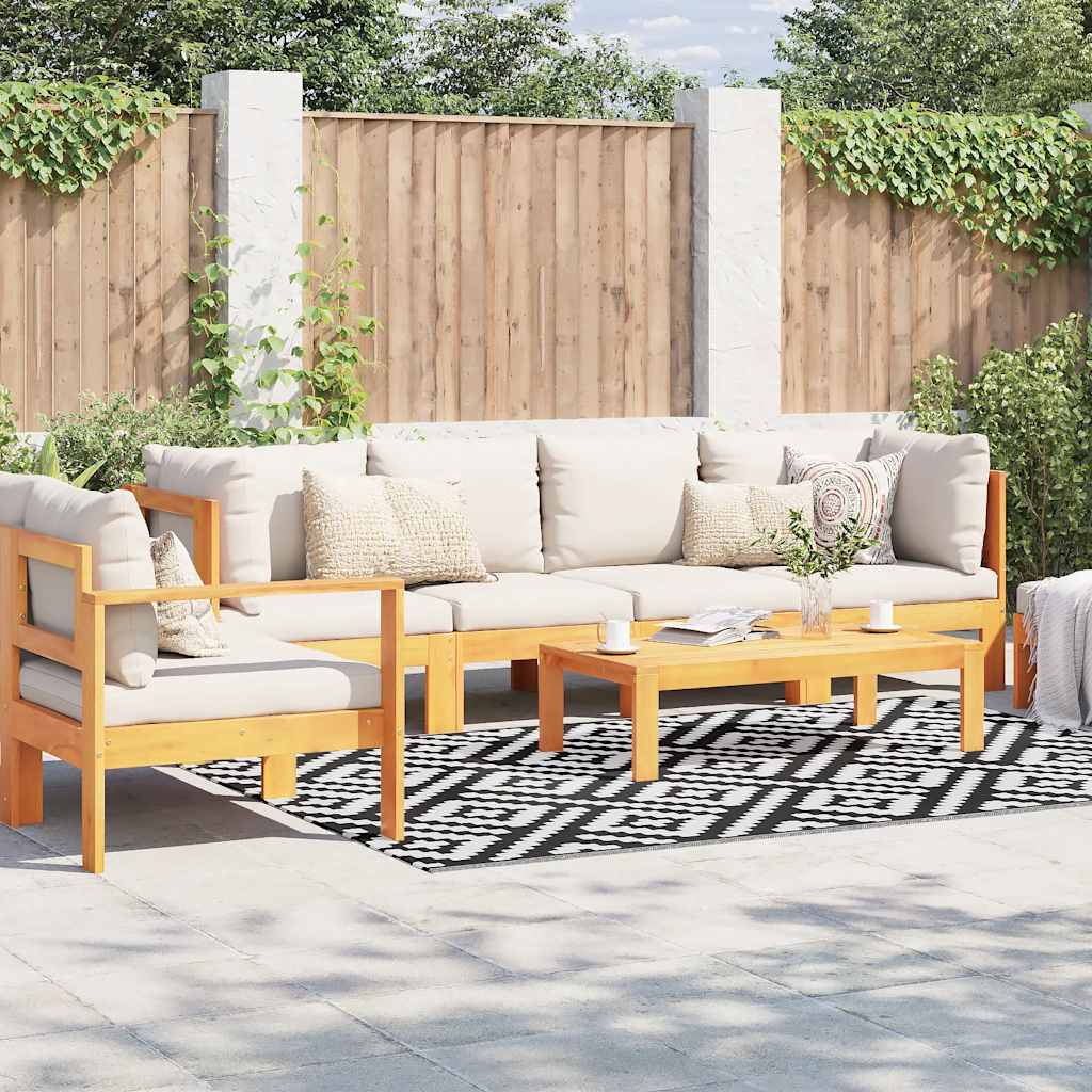 Buitenkleed Arakil Ø160 Cm Polypropeen Wit En Zwart Vierkant Ontwerp