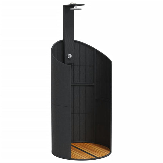 Buitendouche 100X100X241,5 Cm Poly Rattan En Acaciahout
