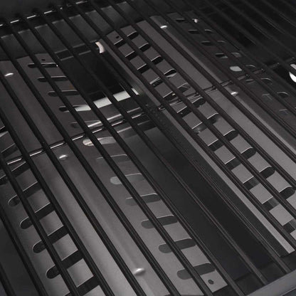 Gas Grill Met Branders Met Wiel Zilver Staal Met Metaal Slang