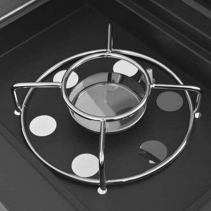 Gas Grill Met Branders Met Wiel Zilver Staal Met Metaal Slang