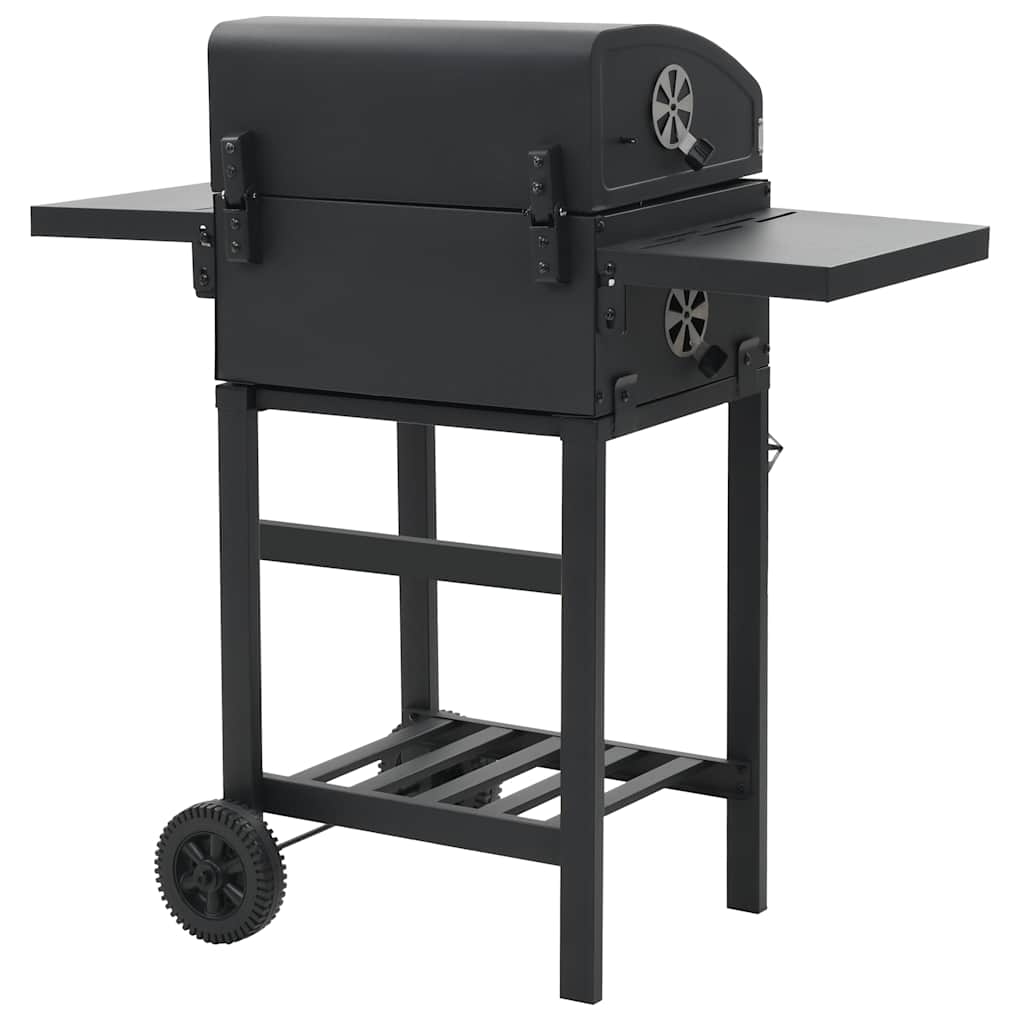 Houtskoolbarbecue Met Onderplank Zwart