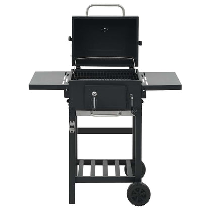 Houtskoolbarbecue Met Onderplank Zwart