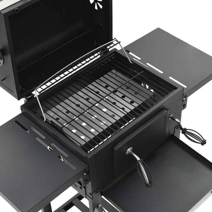 Houtskoolbarbecue Met Onderplank Zwart