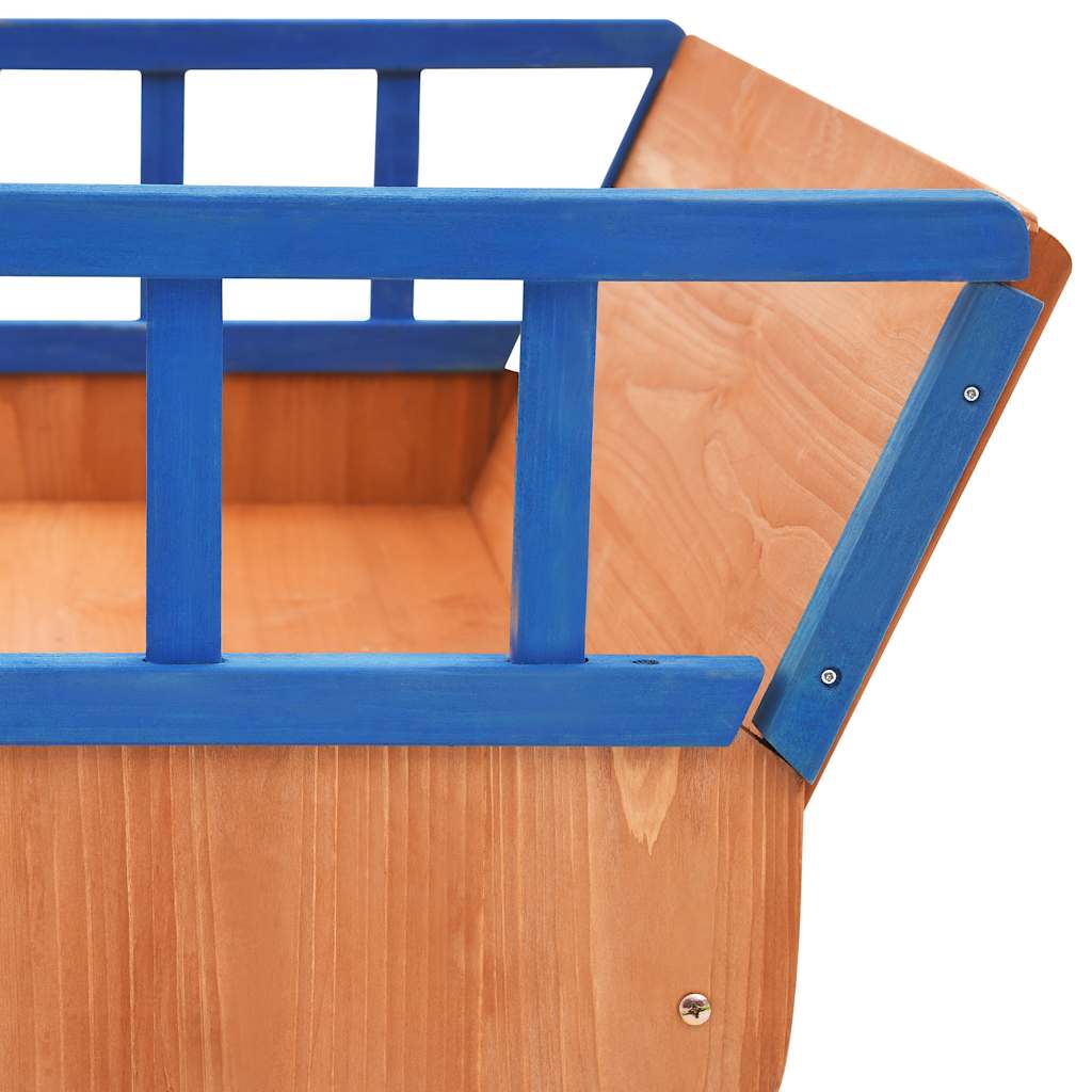 Zandbak Piratenschip 190X94,5X101 Cm Vurenhout Zwart