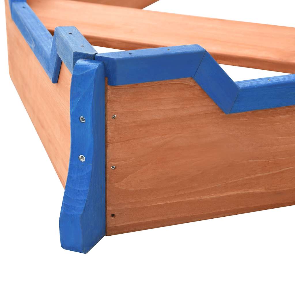 Zandbak Piratenschip 190X94,5X101 Cm Vurenhout Zwart