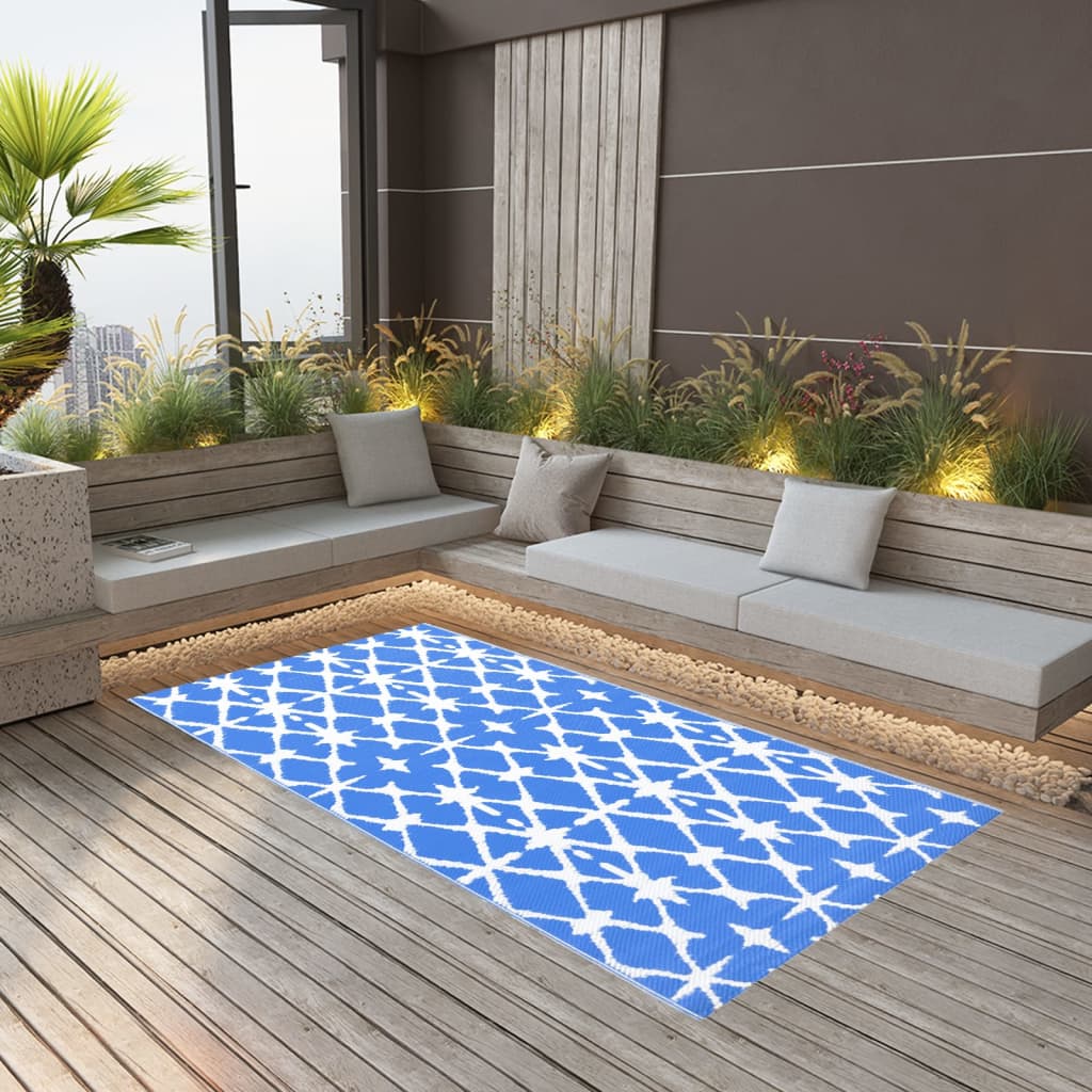 Buitenkleed Arakil Pp Blauw En Wit