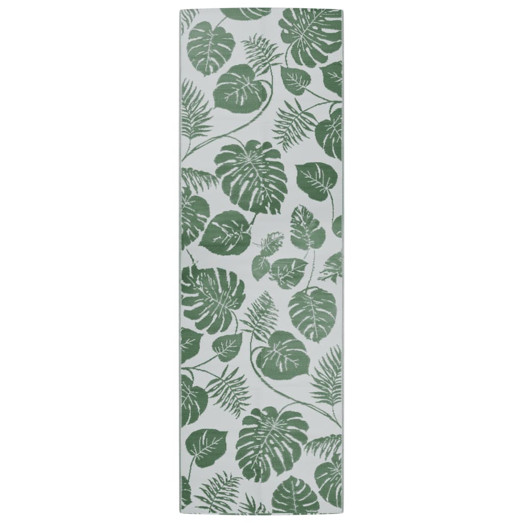 Buitenkleed Arakil 80X250 Cm Polypropeen Groen Groen Bladpatroon