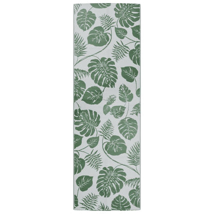 Buitenkleed Arakil 80X250 Cm Polypropeen Groen Groen Bladpatroon