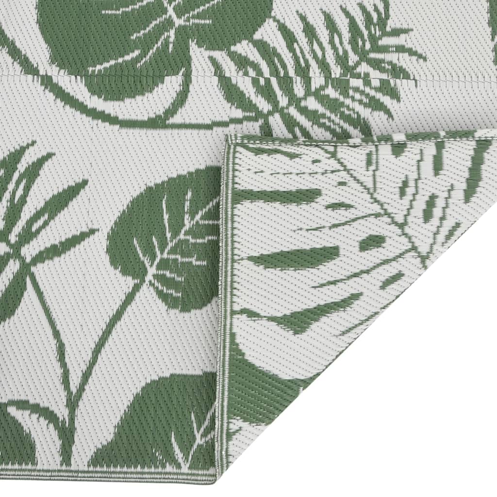 Buitenkleed Arakil 80X250 Cm Polypropeen Groen Groen Bladpatroon