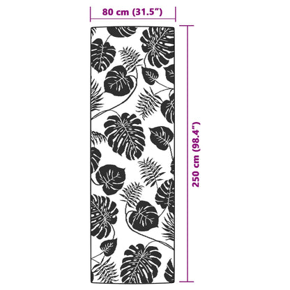 Buitenkleed Arakil 80X250 Cm Polypropeen Groen Groen Bladpatroon