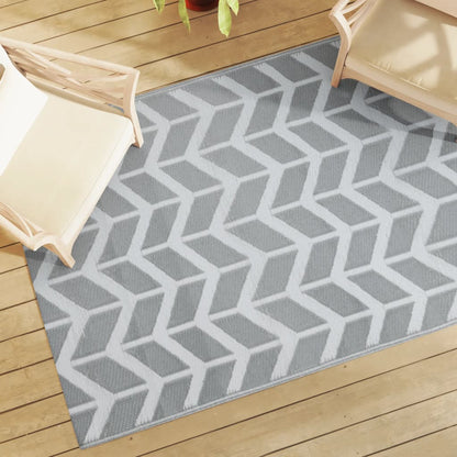 Buitenkleed Arakil Ø160 Cm Polypropeen Wit En Grijs
