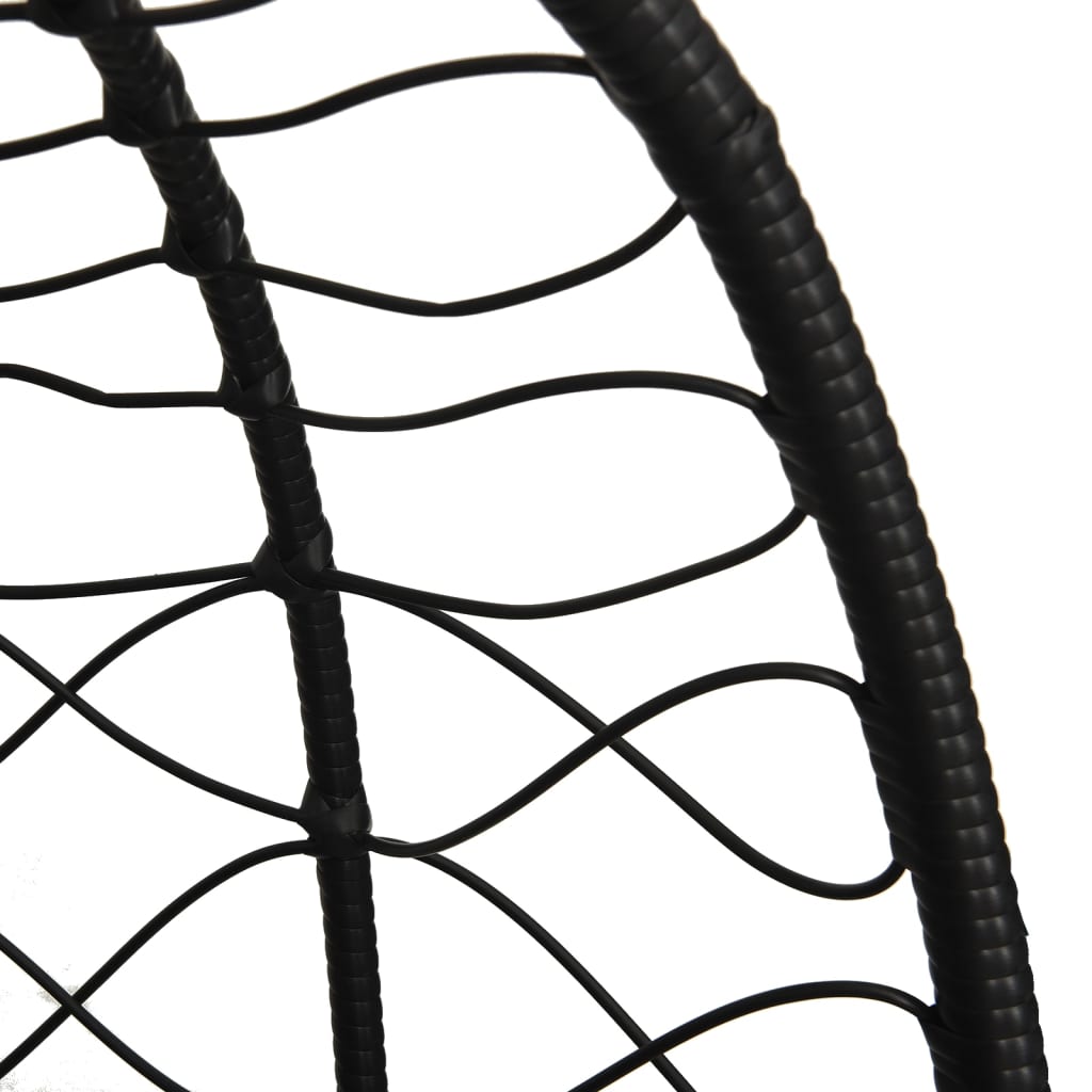 Hangende Eivormige Stoel Met Kussen Poly Rattan & Staal