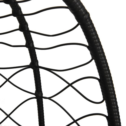 Hangende Eivormige Stoel Met Kussen Poly Rattan & Staal