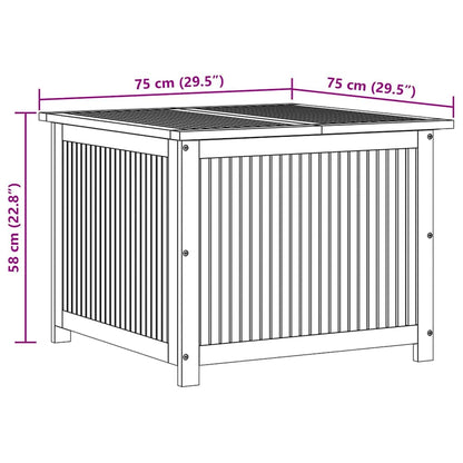 Tuinbox 75X75X58 Cm Massief Acaciahout Donkergroen