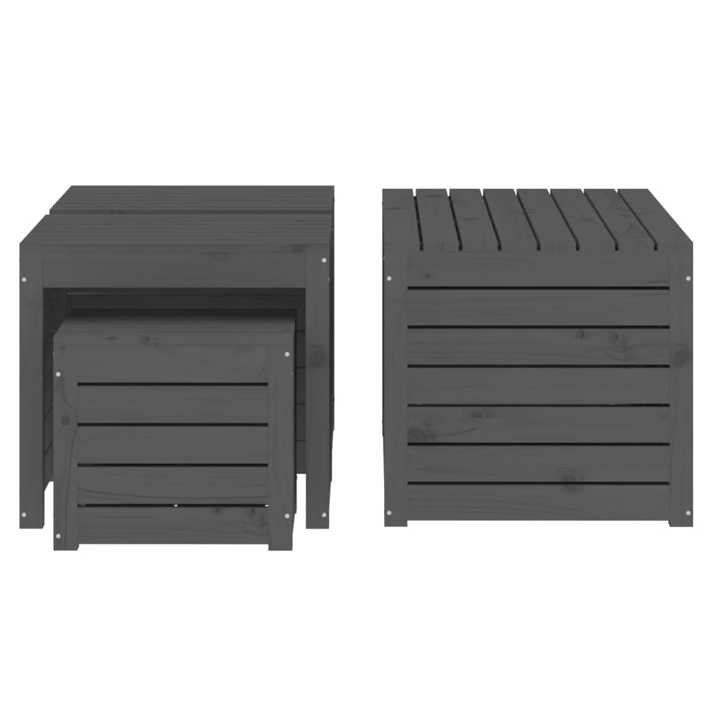 4-Delige Tuinboxset Massief Grenenhout