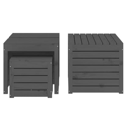 4-Delige Tuinboxset Massief Grenenhout