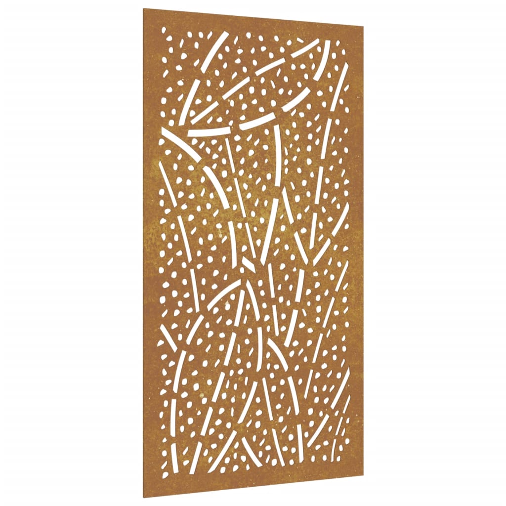 Wanddecoratie Tuin Bladontwerp 105X55 Cm Cortenstaal