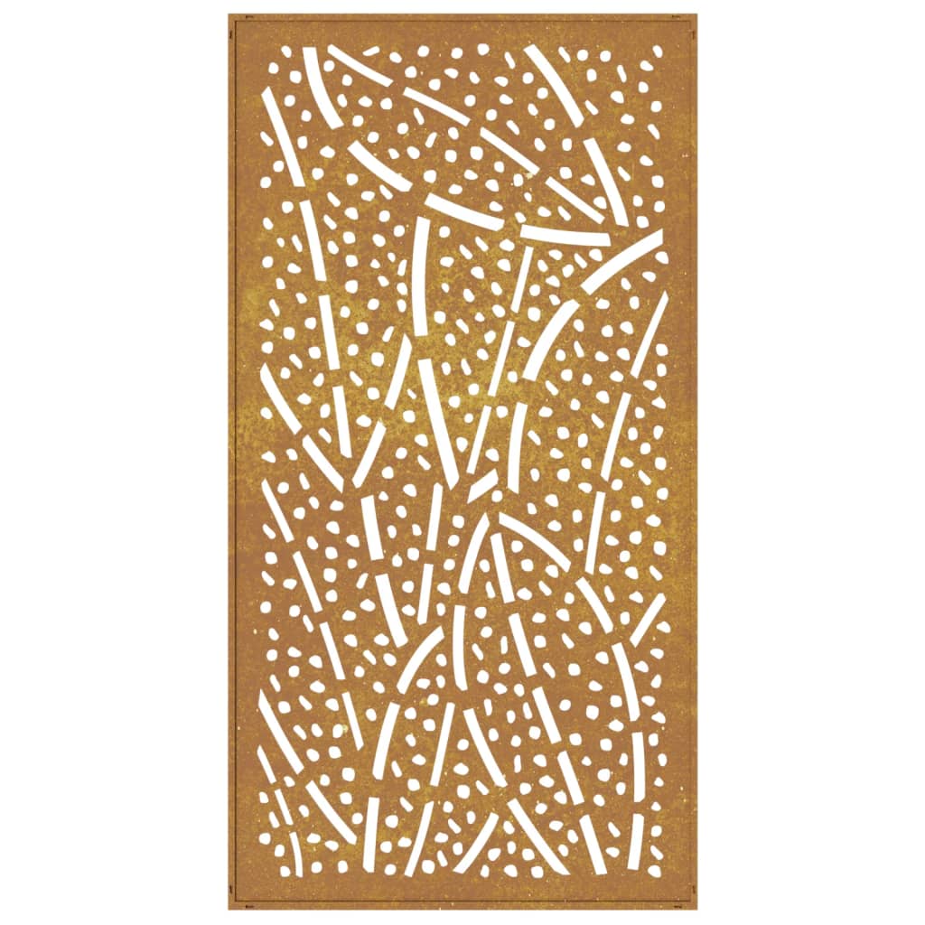 Wanddecoratie Tuin Bladontwerp 105X55 Cm Cortenstaal