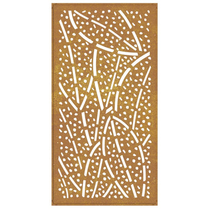 Wanddecoratie Tuin Bladontwerp 105X55 Cm Cortenstaal