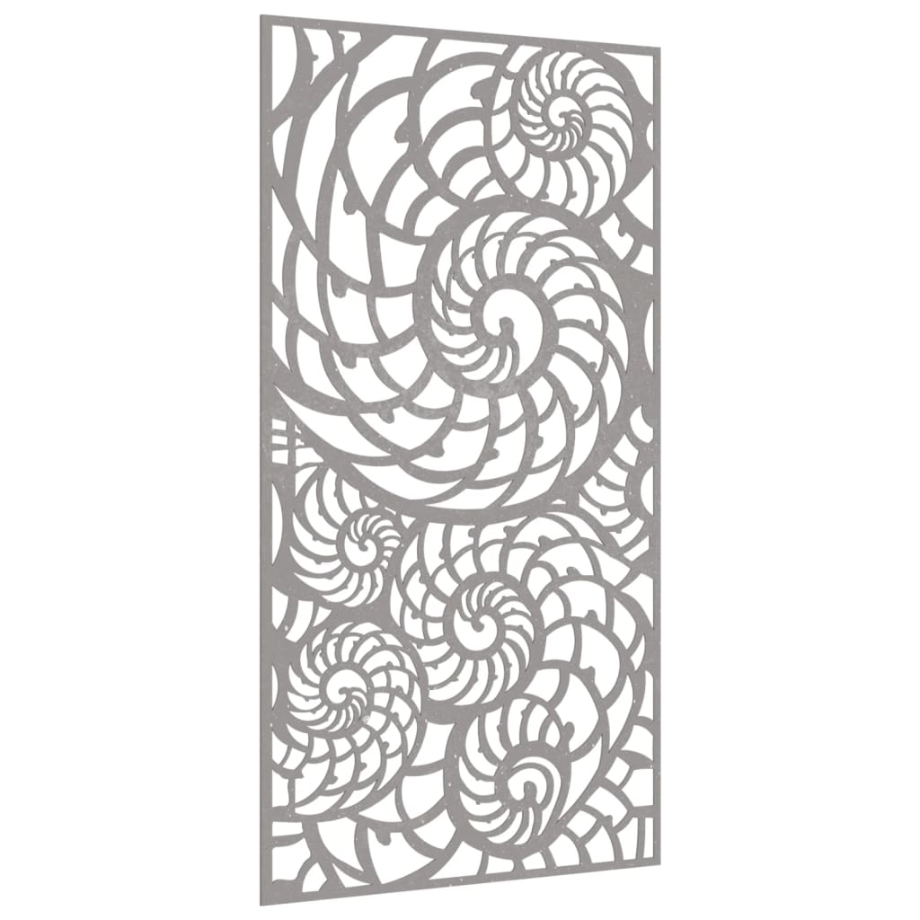 Wanddecoratie Tuin Schelpenontwerp 105X55 Cm Cortenstaal