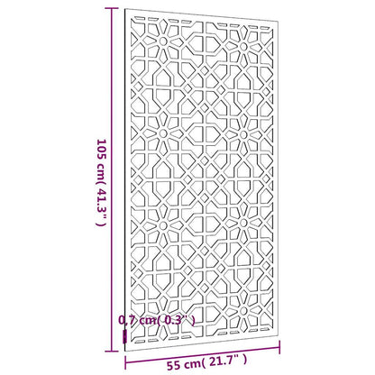 Wanddecoratie Tuin Moors Ontwerp 105X55 Cm Cortenstaal