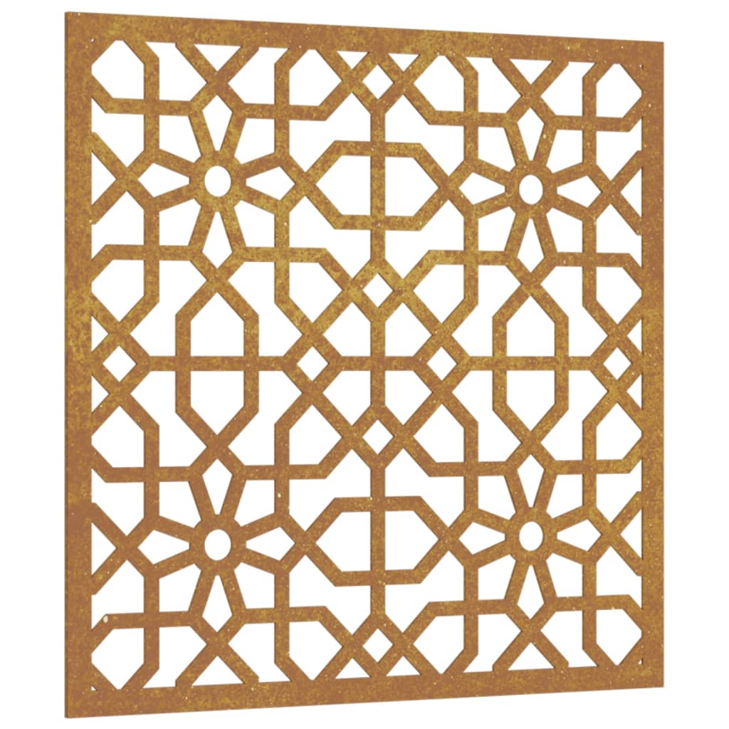 Wanddecoratie Tuin Moors Ontwerp 55X55 Cm Cortenstaal