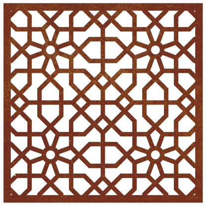 Wanddecoratie Tuin Moors Ontwerp 55X55 Cm Cortenstaal