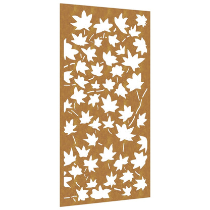 Wanddecoratie Tuin Esdoornbladontwerp 105X55 Cm Cortenstaal