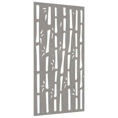 Wanddecoratie Tuin Bamboe-Ontwerp 105X55 Cm Cortenstaal