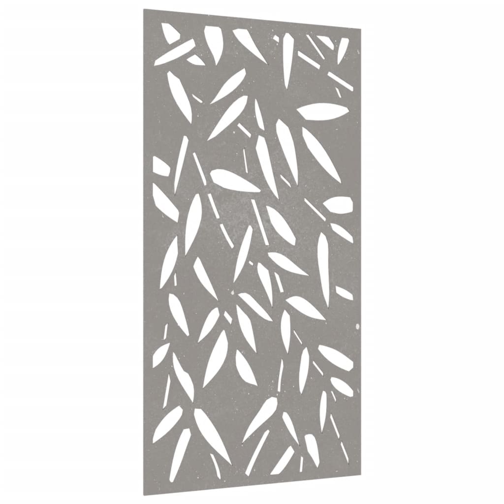 Wanddecoratie Tuin Bamboebladontwerp 105X55 Cm Cortenstaal