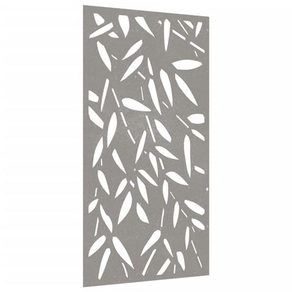 Wanddecoratie Tuin Bamboebladontwerp 105X55 Cm Cortenstaal