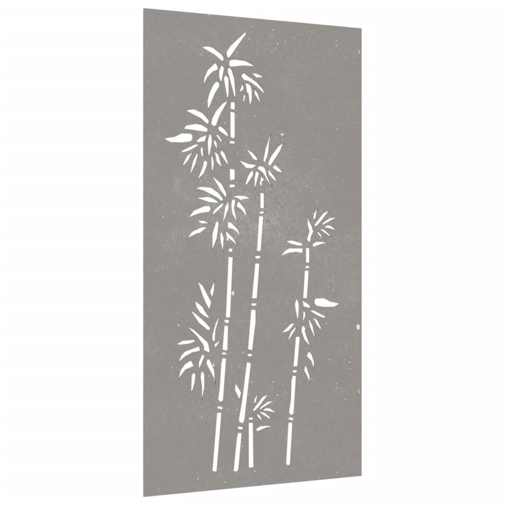 Wanddecoratie Tuin Bamboe-Ontwerp 105X55 Cm Cortenstaal