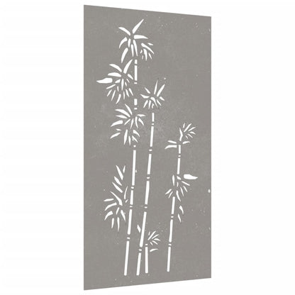 Wanddecoratie Tuin Bamboe-Ontwerp 105X55 Cm Cortenstaal