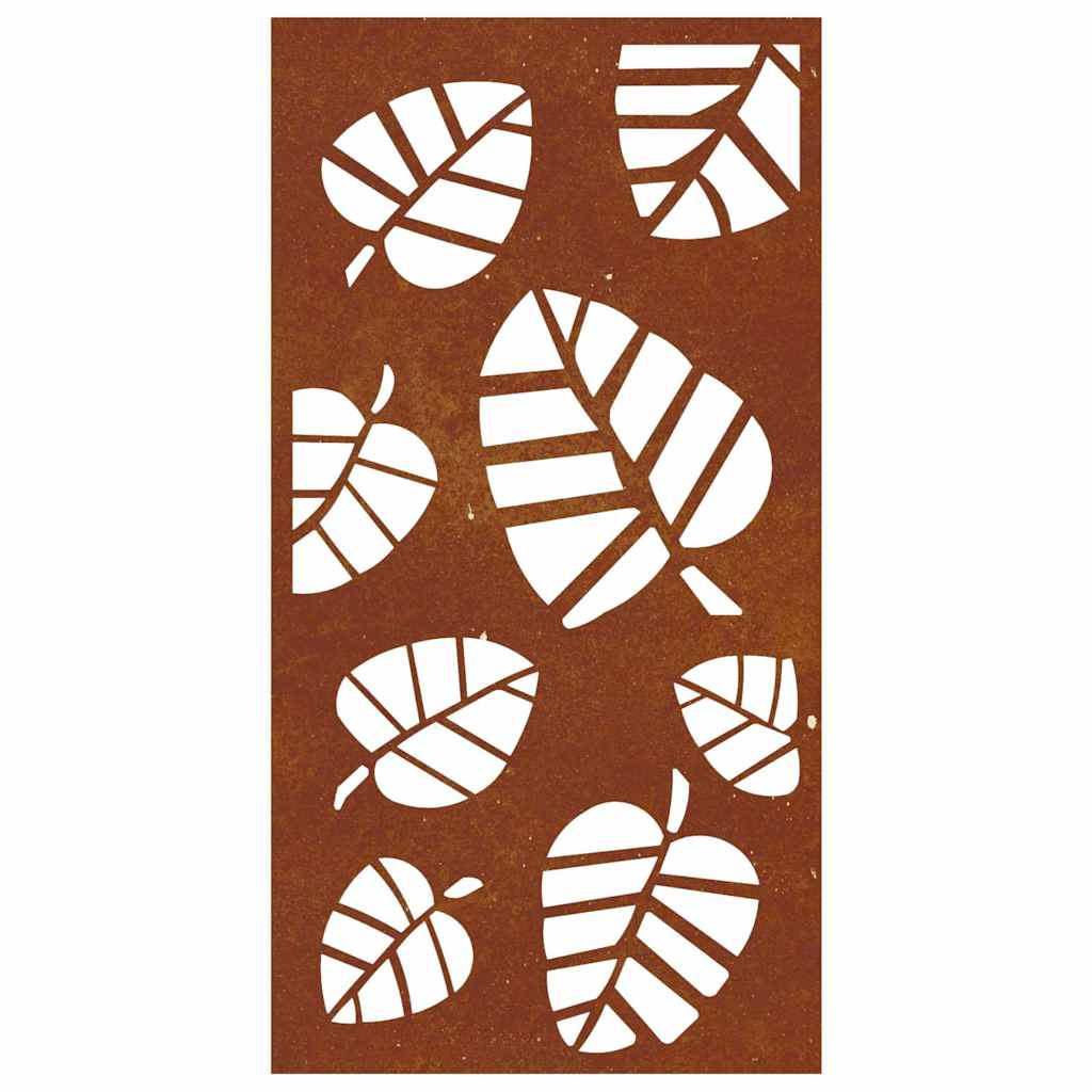 Wanddecoratie Tuin Bladontwerp 105X55 Cm Cortenstaal