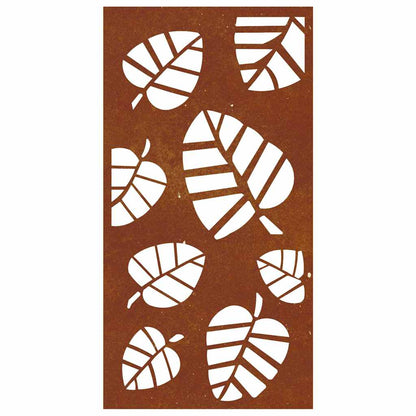Wanddecoratie Tuin Bladontwerp 105X55 Cm Cortenstaal