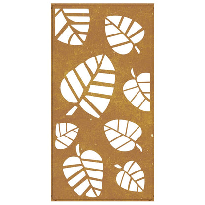 Wanddecoratie Tuin Bladontwerp 105X55 Cm Cortenstaal