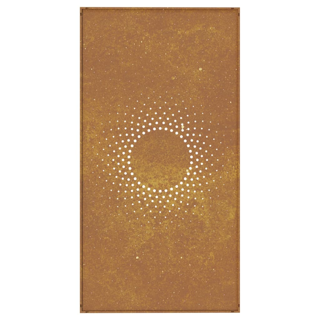 Wanddecoratie Tuin Zonontwerp 105X55 Cm Cortenstaal