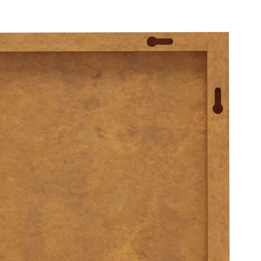 Wanddecoratie Tuin Zonontwerp 105X55 Cm Cortenstaal