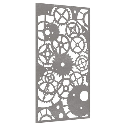 Wanddecoratie Tuin Tandwielontwerp 105X55 Cm Cortenstaal
