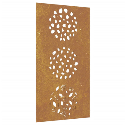 Wanddecoratie Tuin Bladontwerp 105X55 Cm Cortenstaal