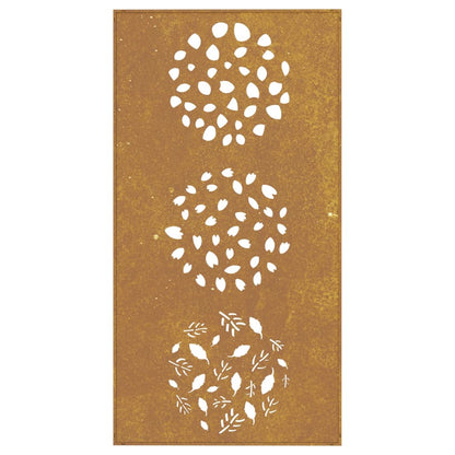 Wanddecoratie Tuin Bladontwerp 105X55 Cm Cortenstaal