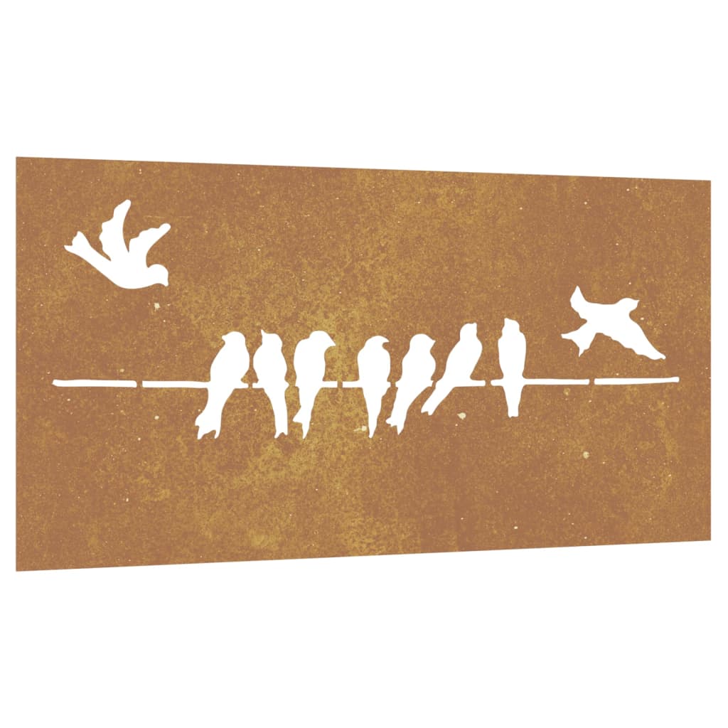 Wanddecoratie Tuin Vogelontwerp 105X55 Cm Cortenstaal