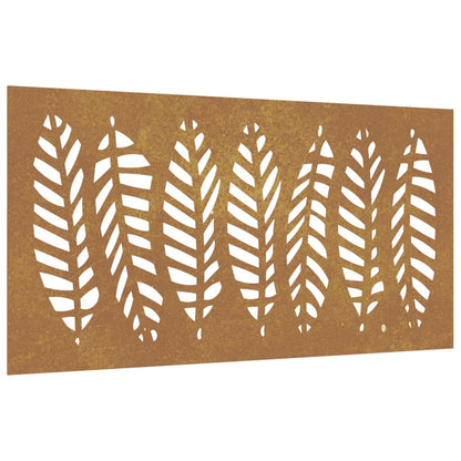 Wanddecoratie Tuin Bladontwerp 105X55 Cm Cortenstaal