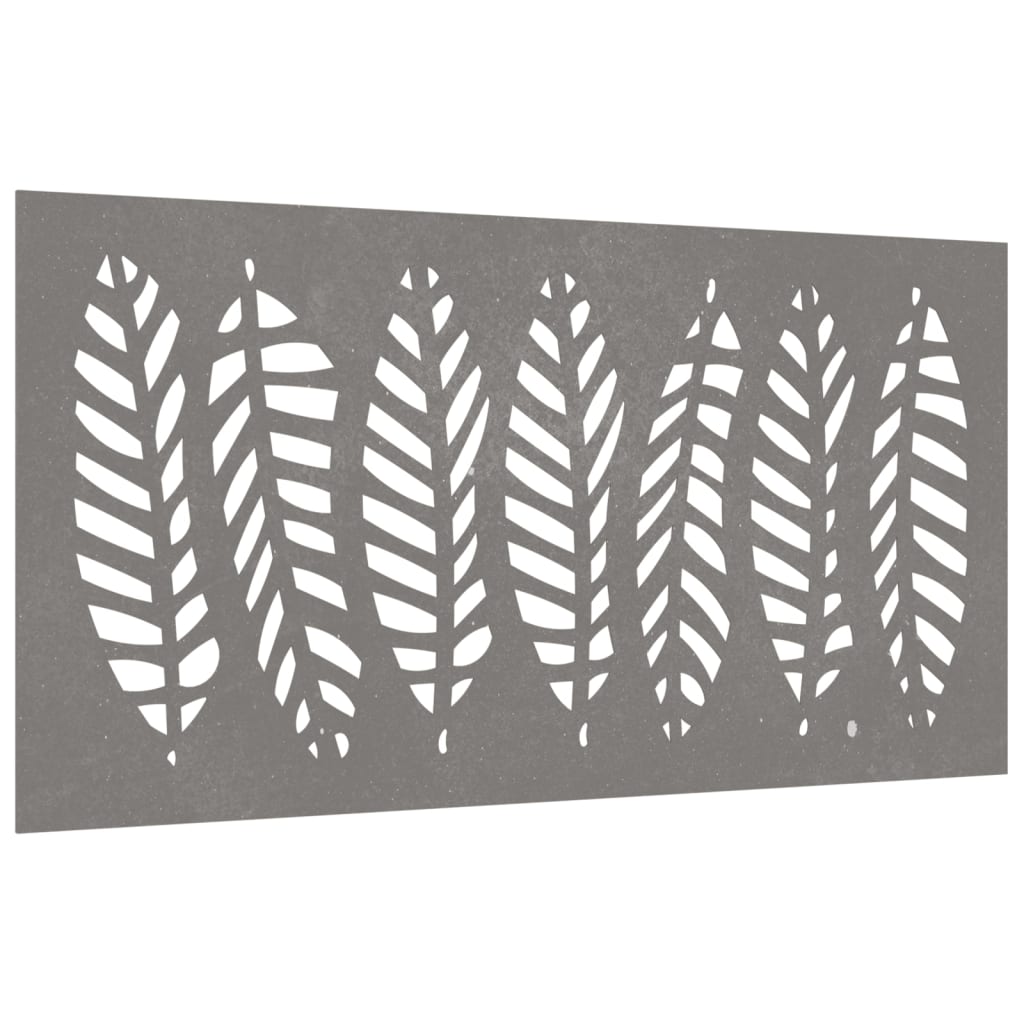 Wanddecoratie Tuin Bladontwerp 105X55 Cm Cortenstaal