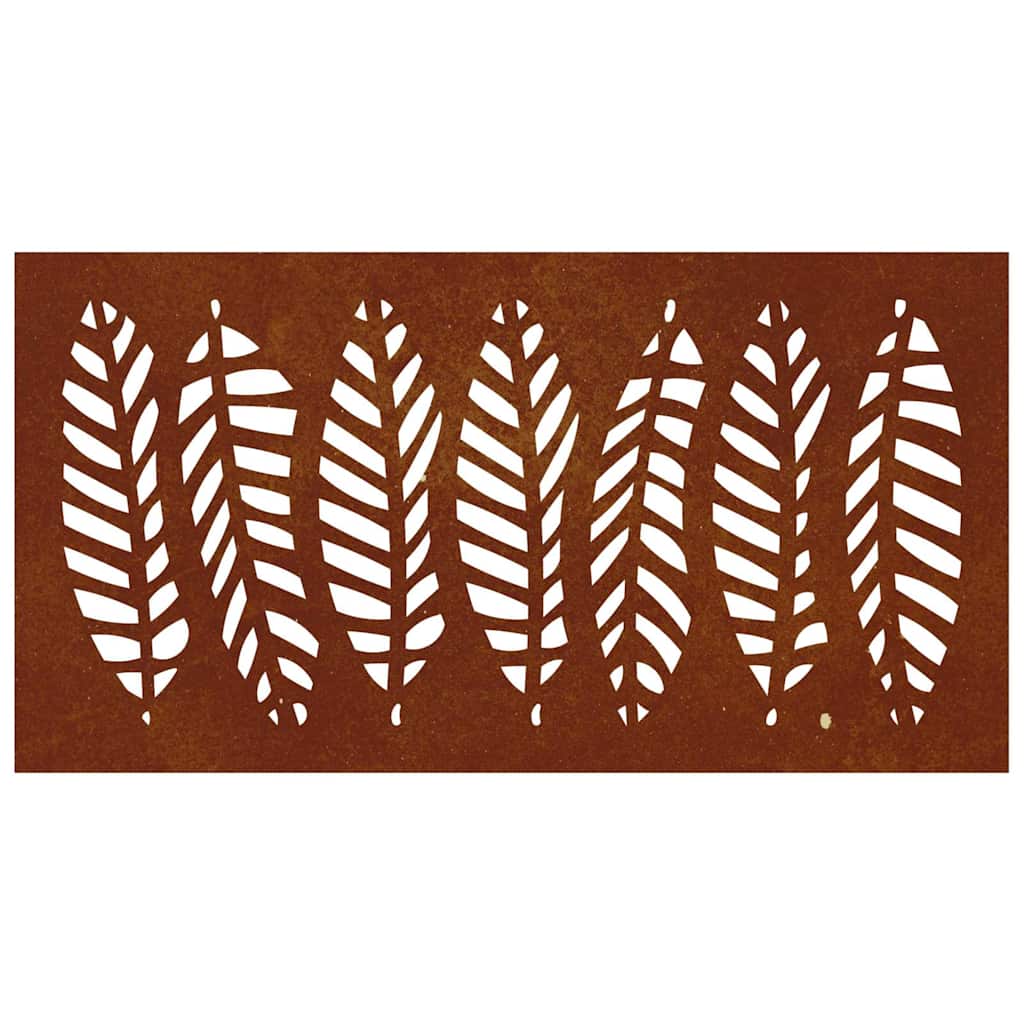 Wanddecoratie Tuin Bladontwerp 105X55 Cm Cortenstaal