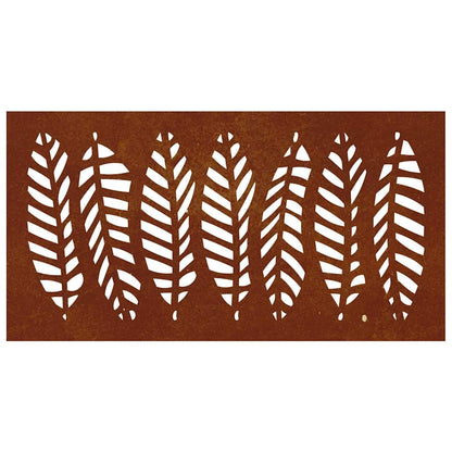 Wanddecoratie Tuin Bladontwerp 105X55 Cm Cortenstaal