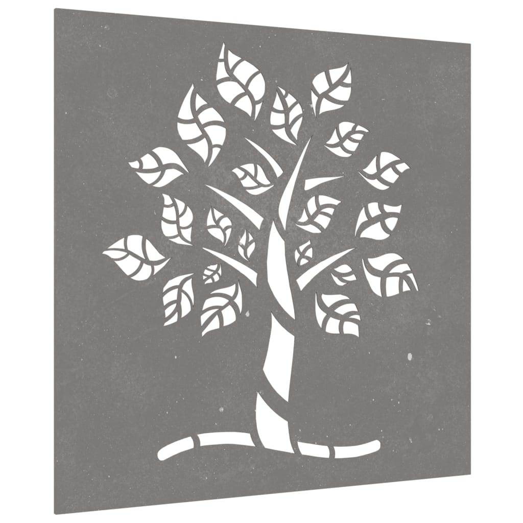 Wanddecoratie Tuin Boomontwerp 55X55 Cm Cortenstaal