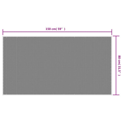 Buitenkleed Omkeerbaar 80X150 Cm Grijs En Wit