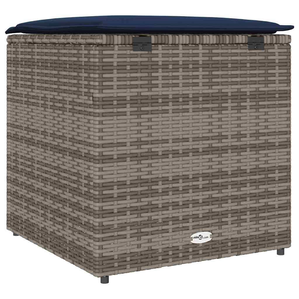 Kussenbox Met Opslag 50 X 50 X 50 Cm Poly Rattan